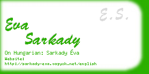 eva sarkady business card